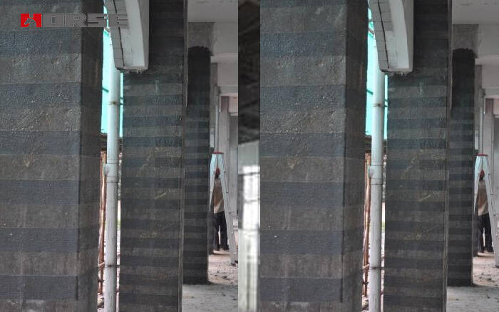 ผ้า reinfroced คาร์บอนไฟเบอร์ที่ผูกพันธุ์ภายนอก (CFRP) บนคอลัมน์ RC