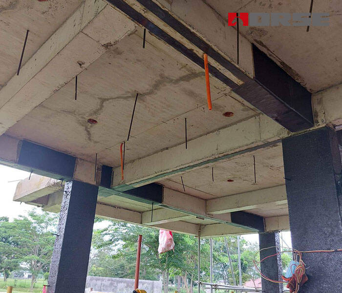 การซ่อมแซมเสาด้วยคาร์บอนไฟเบอร์