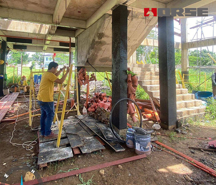การซ่อมแซมเสาด้วยคาร์บอนไฟเบอร์