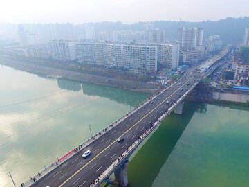 คาร์บอนไฟเบอร์หุ้มเสริมความแข็งแรงและซ่อมแซมสะพานเก่า