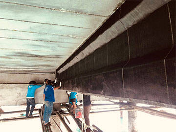 ซ่อมแซมและเสริมความแข็งแรงท่าเทียบเรือเก่าด้วยคาร์บอนไฟเบอร์ HM-30