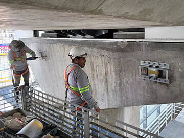 งานซ่อมแซม/เสริมความแข็งแรงสะพานและอาคารด้วยวัสดุ FRP อัดแรงหลังการดึง